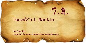 Teszári Martin névjegykártya